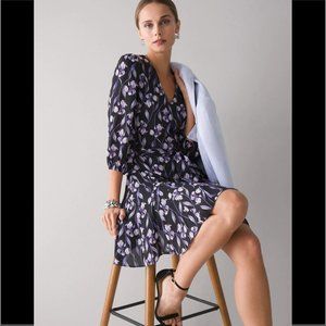 Iris Floral Print Trapeze Style Dress